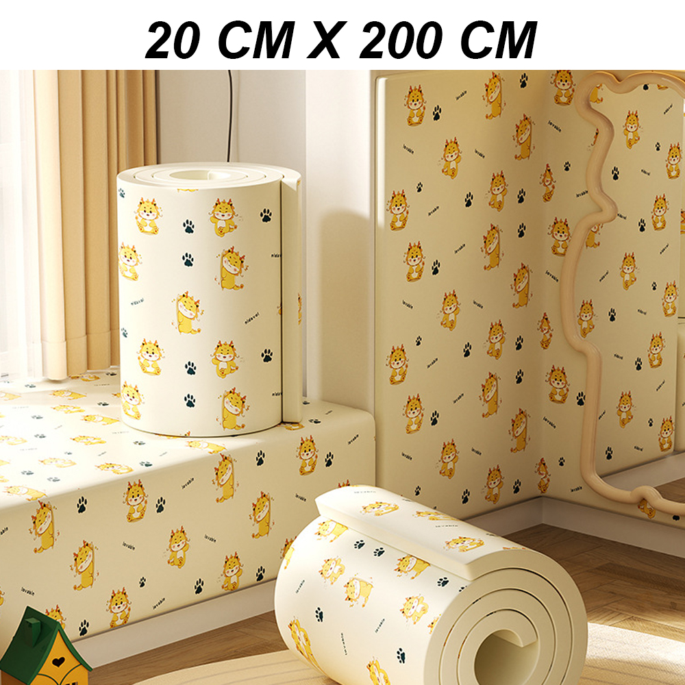 Cuộn Xốp Dán Tường Chống Va Đập Cho Bé Hình Hoạt Dễ Thương size 20x200 cm (1 cuộn)