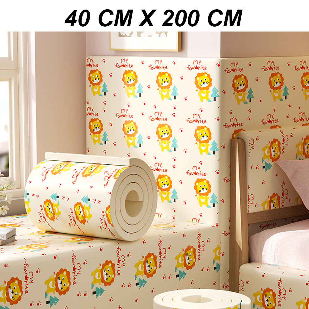 Cuộn Xốp Dán Tường Chống Va Đập Cho Bé Hình Hoạt Dễ Thương size 40x200 cm (1 cuộn)