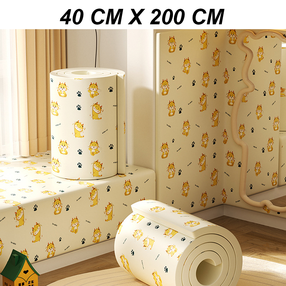 Cuộn Xốp Dán Tường Chống Va Đập Cho Bé Hình Hoạt Dễ Thương size 40x200 cm (1 cuộn)