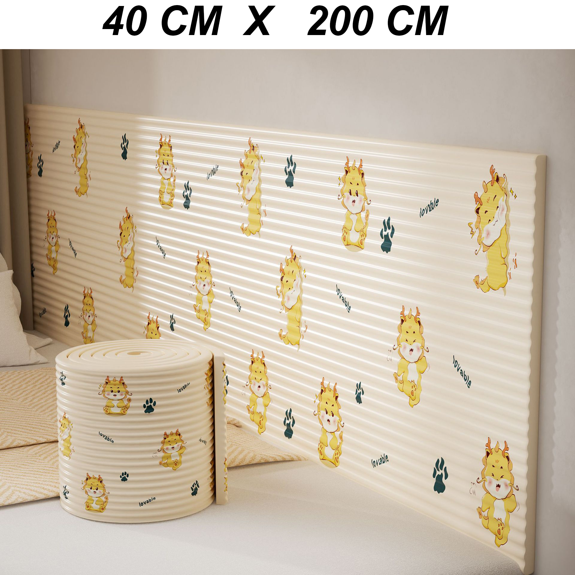 Cuộn Xốp Dán Tường Chống Va Đập Cho Bé Hình Hoạt Dễ Thương size 40x200 cm (1 cuộn)