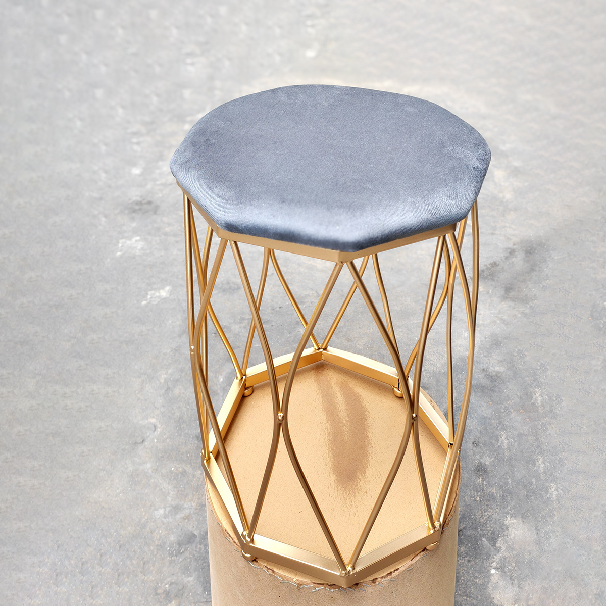 Ghế bàn trang điểm, decor kim loại, sắt Ghế, đôn kim cương