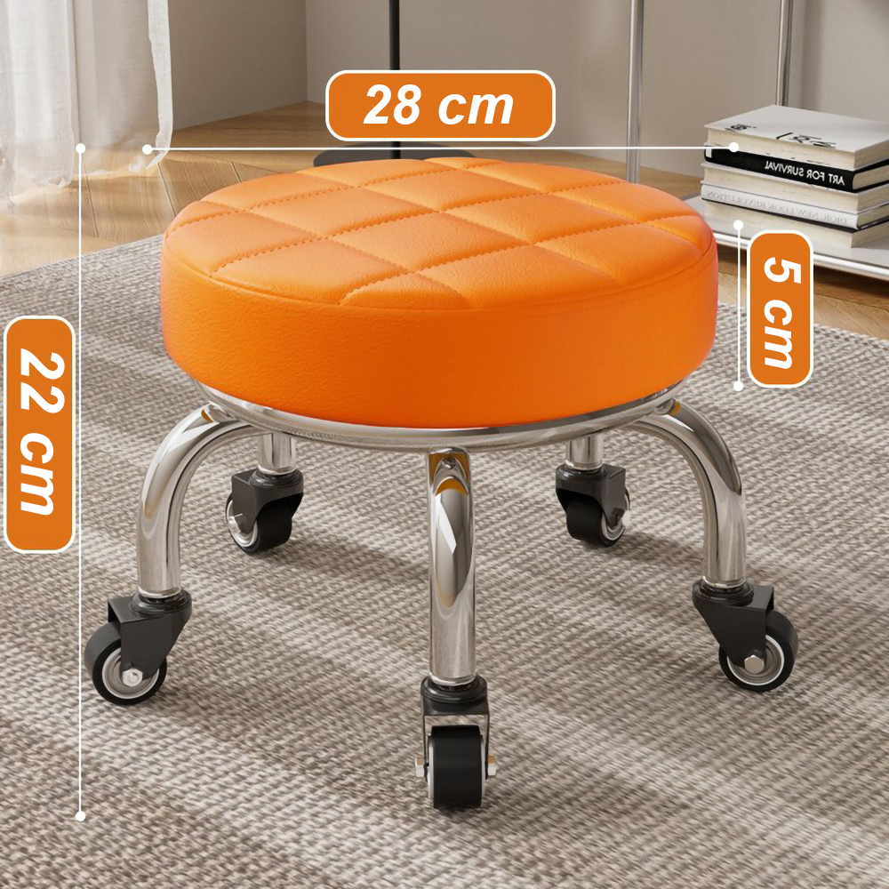 Ghế Tròn Xoay Bệt Có Bánh Xe Di Chuyển Siêu Xinh Siêu Êm