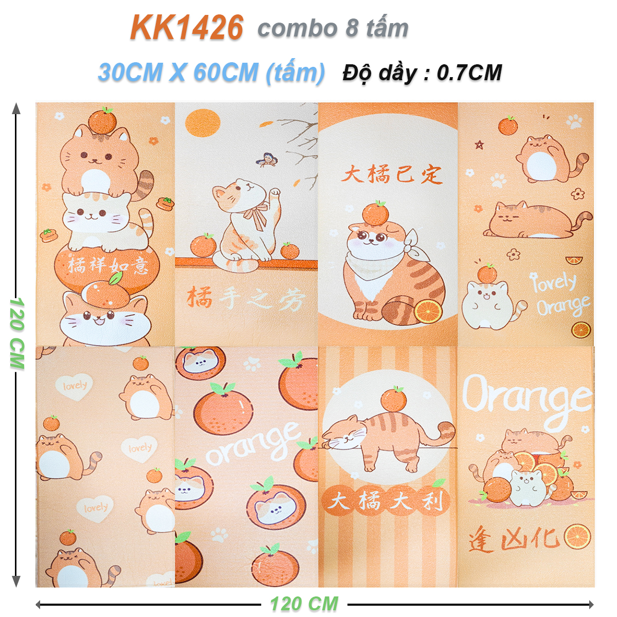 Miếng Xốp Dán Tường Chống Va Đập Cho Bé Hình Hoạt Dễ Thương (Set 8 Tấm)