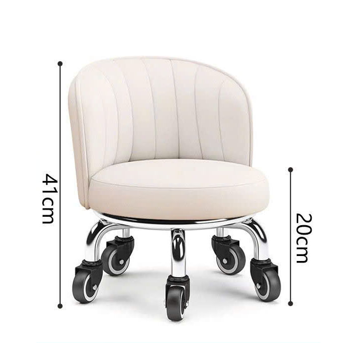 Ghế xoay 360 độ có tựa lưng chân sắt bánh xe sắt