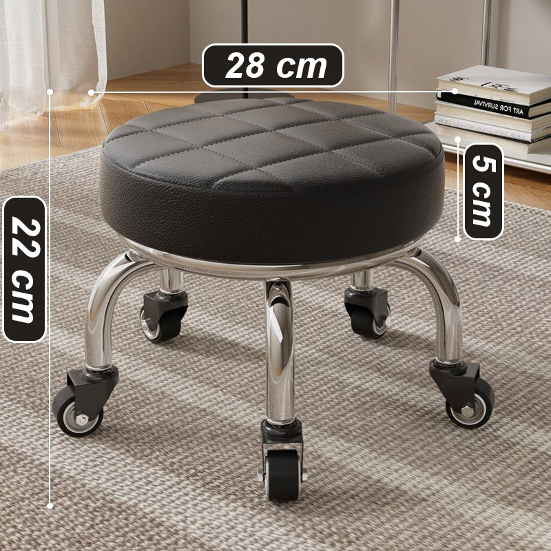 Ghế Tròn Xoay Bệt Có Bánh Xe Di Chuyển Siêu Xinh Siêu Êm