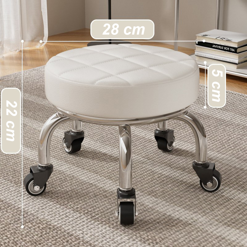 Ghế Tròn Xoay Bệt Có Bánh Xe Di Chuyển Siêu Xinh Siêu Êm