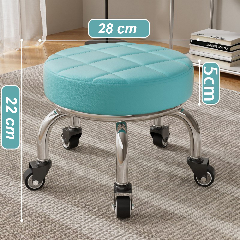 Ghế Tròn Xoay Bệt Có Bánh Xe Di Chuyển Siêu Xinh Siêu Êm