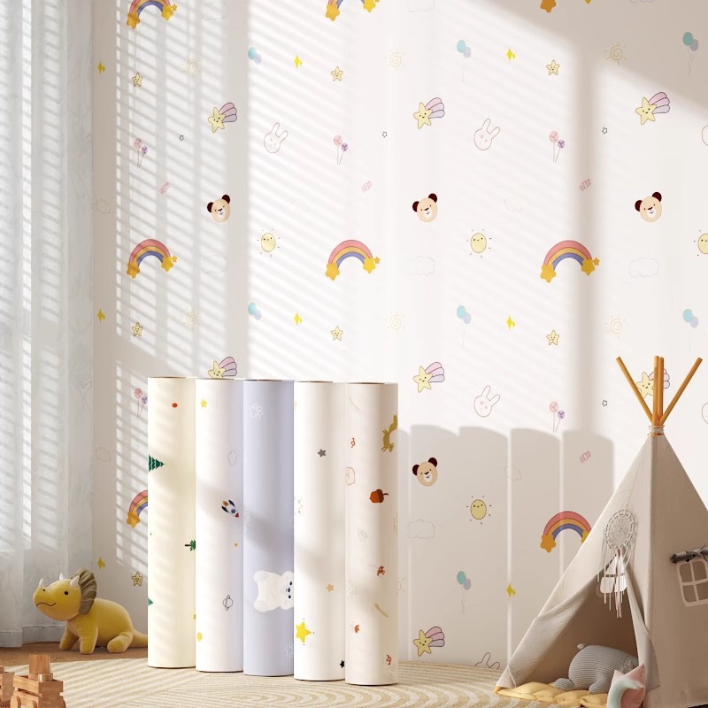 Miếng dán bảo vệ chân tường chống ẩm mốc hoạt tiết dễ thương khổ 60cm