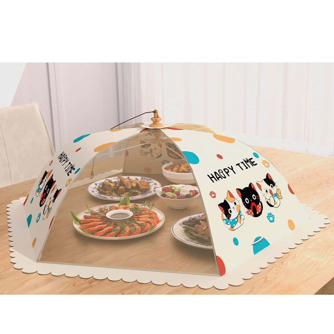 Màng che thực phẩm tự bung dạng lưới gấp gọn chống côn trùng, bụi bẩn size 80cm