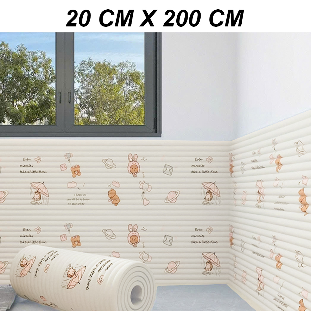 Cuộn Xốp Dán Tường Chống Va Đập Cho Bé Hình Hoạt Dễ Thương