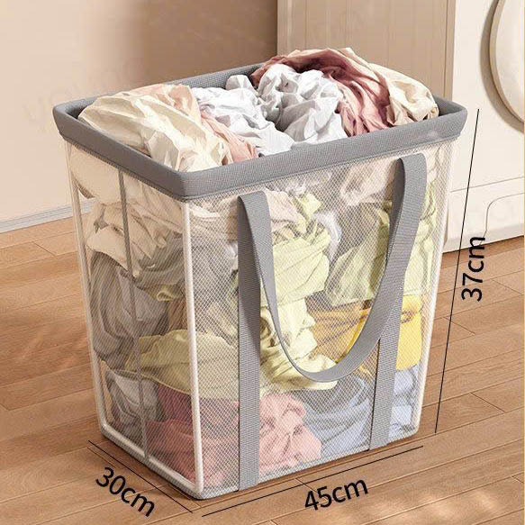Giỏ Đựng Quần Áo Bẩn Gấp Gọn Khung Thép Cao Cấp