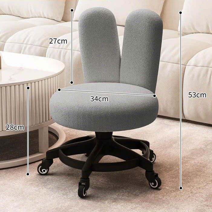 Ghế Xoay Chân Bánh Xe Tựa Lưng Tai Thỏ Đáng Yêu