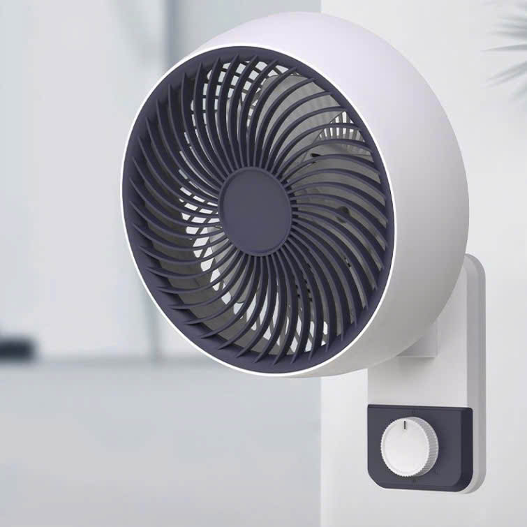 Quạt Treo Tường Mini Đối Lưu Không Khí Gắn Tường Không Khoan Đục (Đường Kính 22cm)