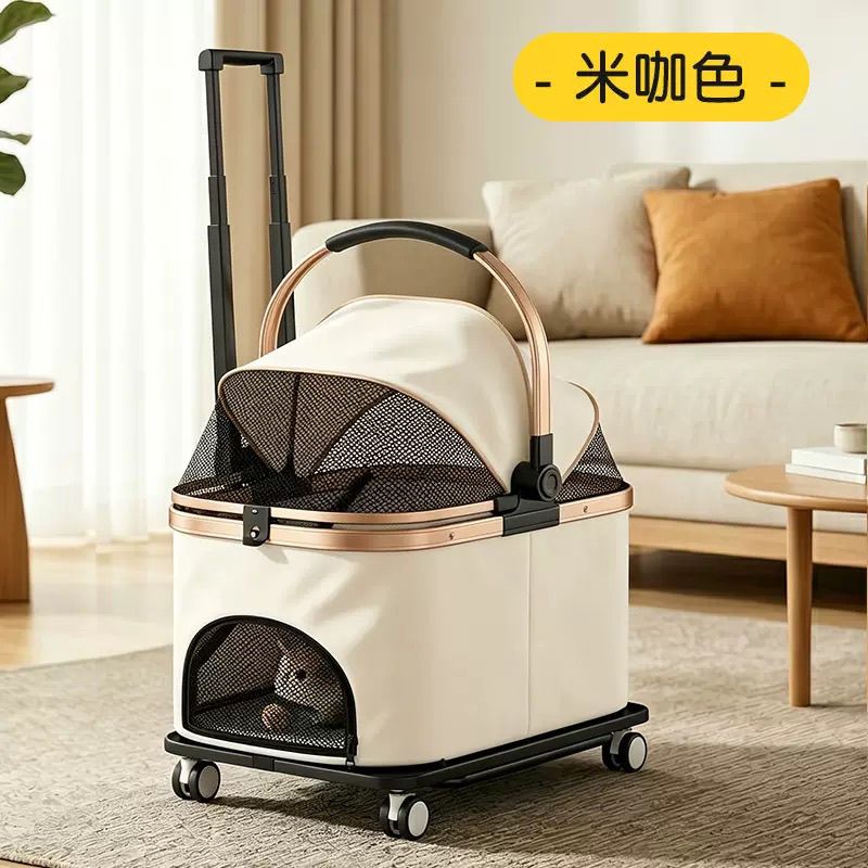 xe Đẩy Thú Cưng Đa Năng Gấp Gọn,Tách Rời Làm Lồng Linh Hoạt