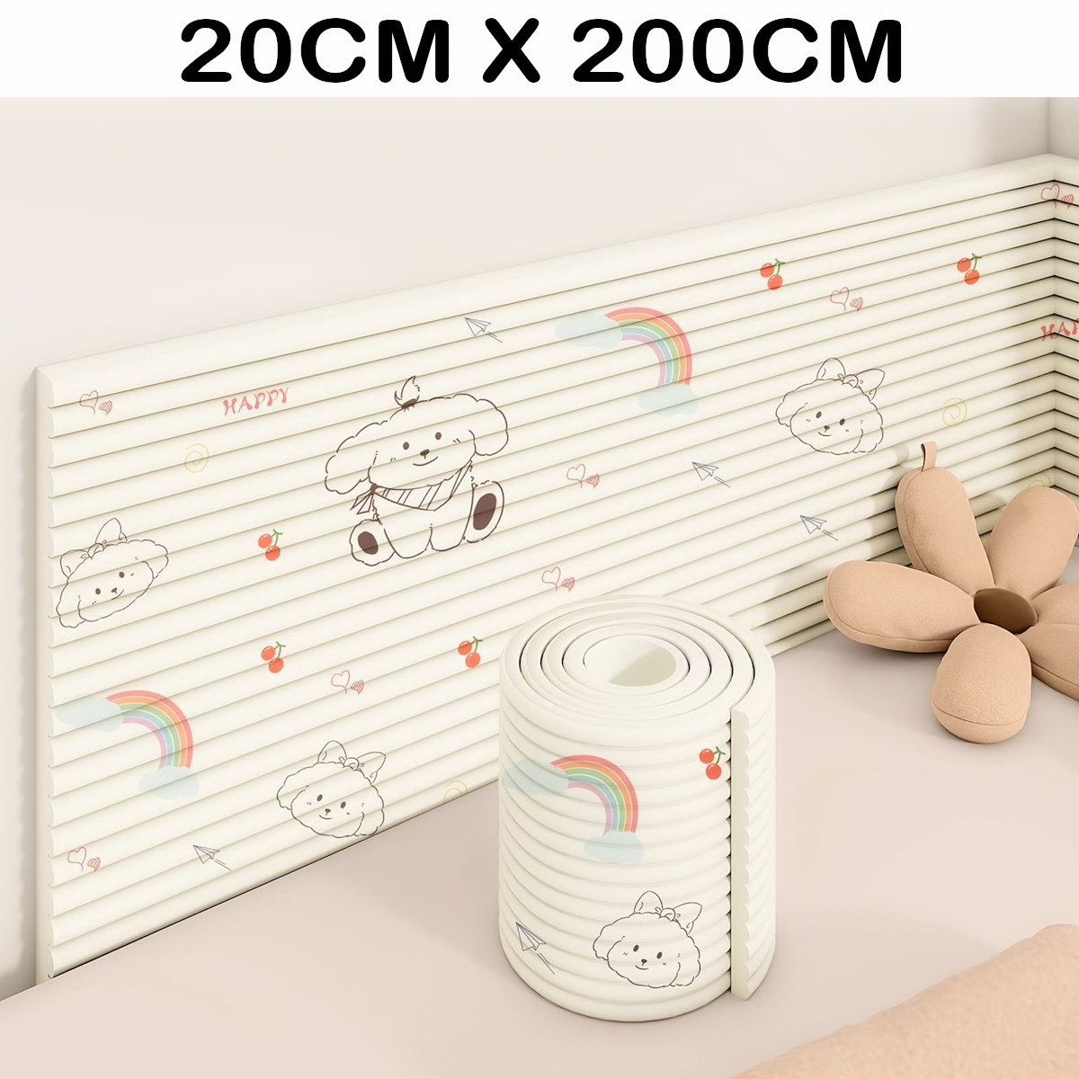 Cuộn Xốp Dán Tường Chống Va Đập Cho Bé Hình Hoạt Dễ Thương size 20x200 cm (1 cuộn)