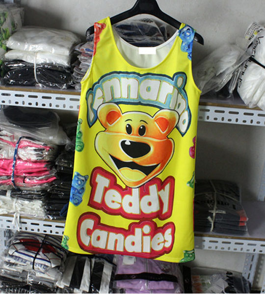 áo thun form dài teddy candies
