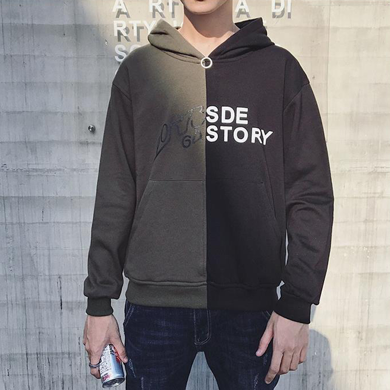 áo hoodie màu bất đối xứng story